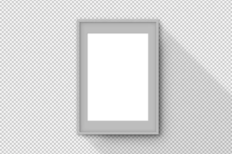 Isolated White A4 Frame with Shadow