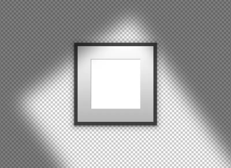 Isolated Black Frame with Shadow