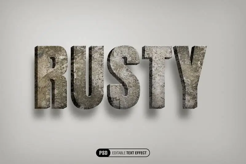 Rust Text Effect
