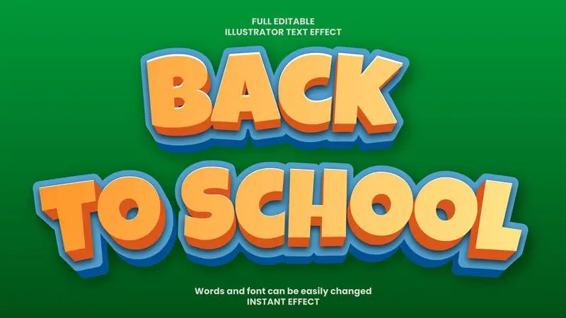 Back-to-School Text Effect