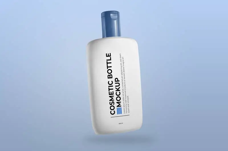 White Cosmetic Bottle Mockup