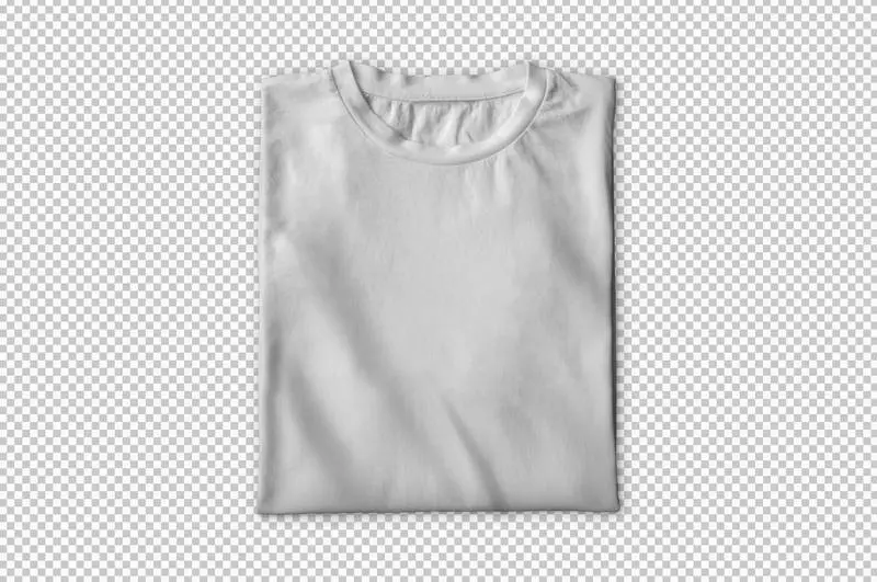 Isolated White Folded T-Shirt