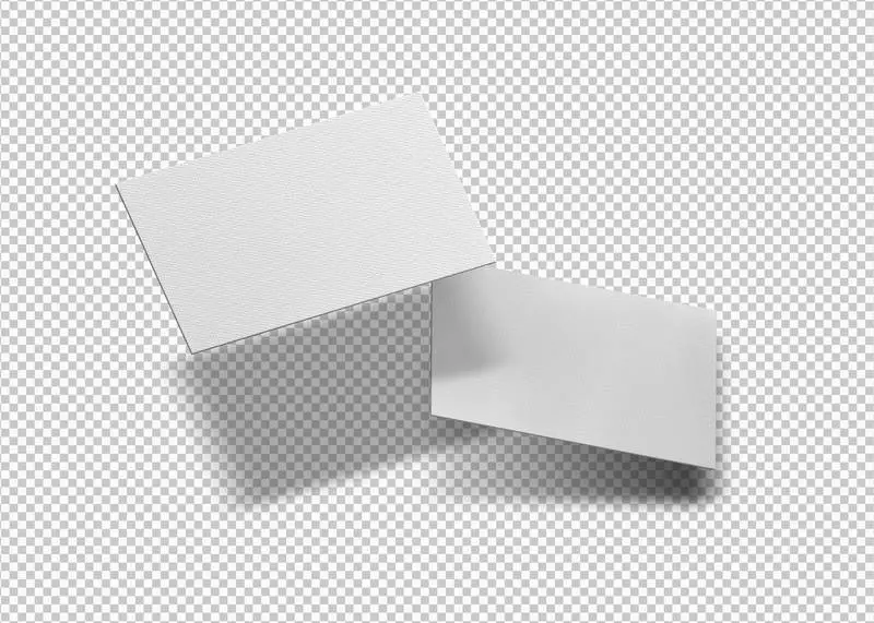 Isolated Pack of Floating Business Cards