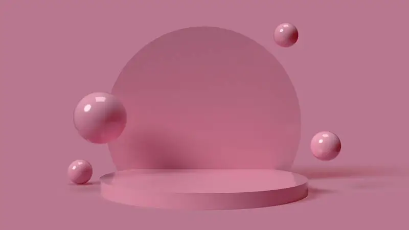 Pink Circular 3D Stand for Placing Objects