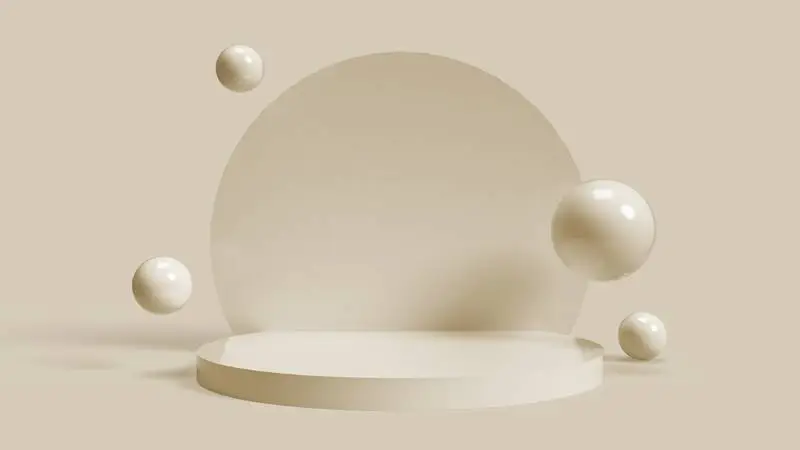 Circular Beige Base for Placing Objects