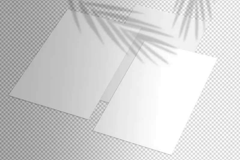 Isolated Set of White Sheets