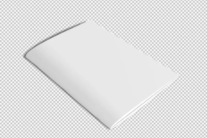 Isolated White Magazine Cover