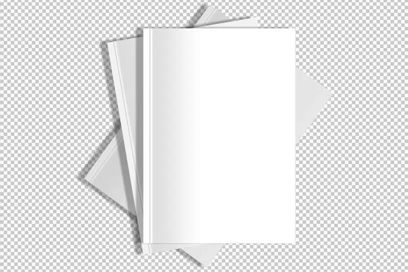 Isolated Collection of Three White Books