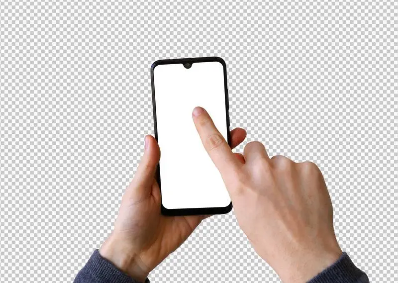 Isolated Smartphone with Finger