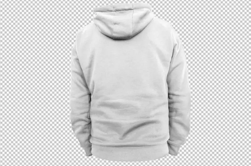 Isolated Back White Hoodie