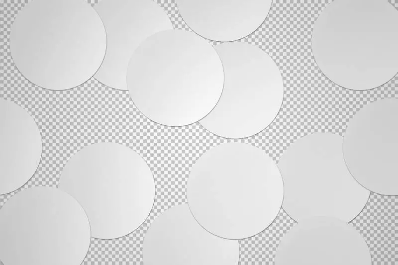Isolated Collection of Round Stickers