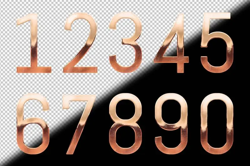 Collection of Rose Gold Numbers