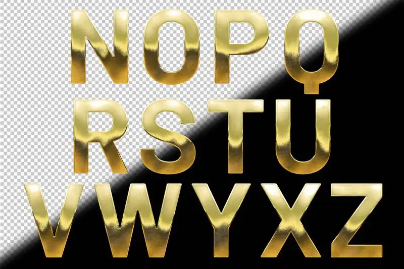 Collection of Golden Letters N to Z