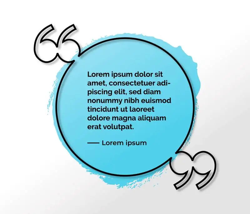 Blue Splash Banner with Bubble for Quote