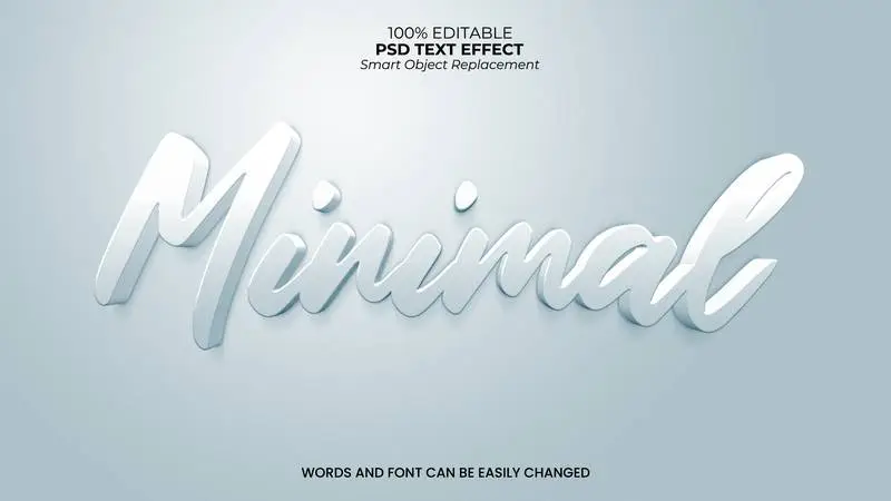 Minimal Text Effect