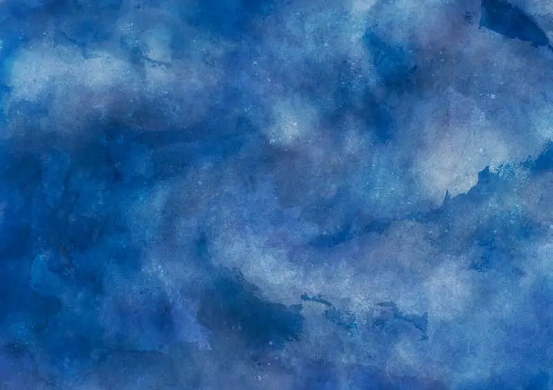 Intense Blue Watercolor Texture with Brushstrokes
