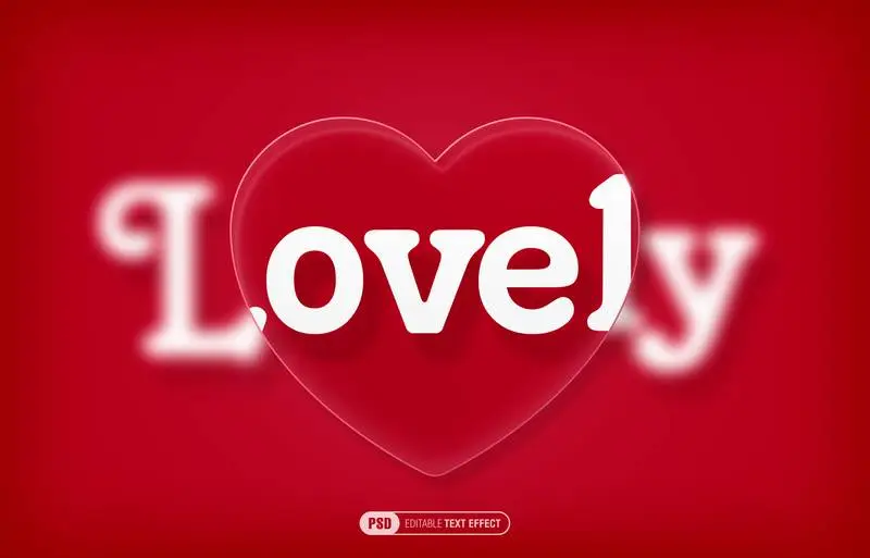 Editable Focused Valentines Text Effect