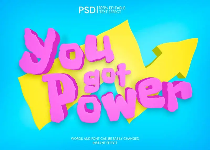 Editable Funny 3D Text Effect