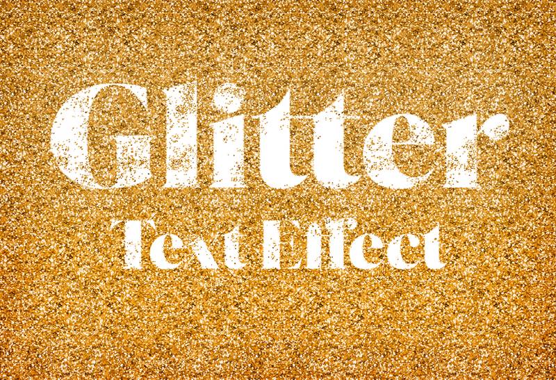 Editable Glitter Text Effect