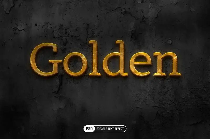 Editable Golden Text Effect