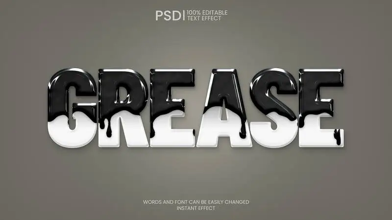 Editable Grease Text Effect