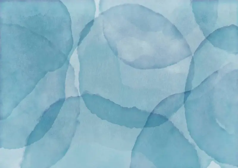 Blue Watercolor Background with Paint Stamp