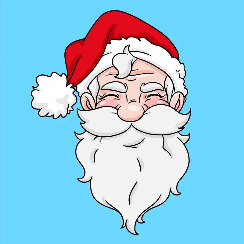 Hand Drawing of Santa Claus in Cartoon Style