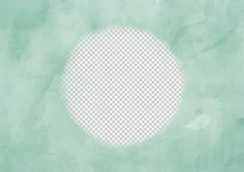 Isolated Green Paint Brushstrokes Frame