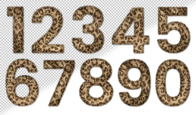 Animal Fur Numbers Set