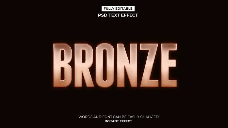 Shining Bronze Text Effect