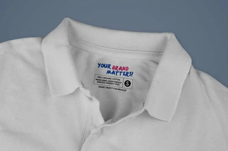 Polo Shirt Label Mockup