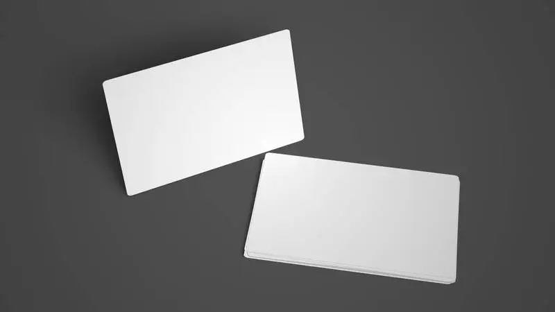 Set of Isolated Business Cards Composition