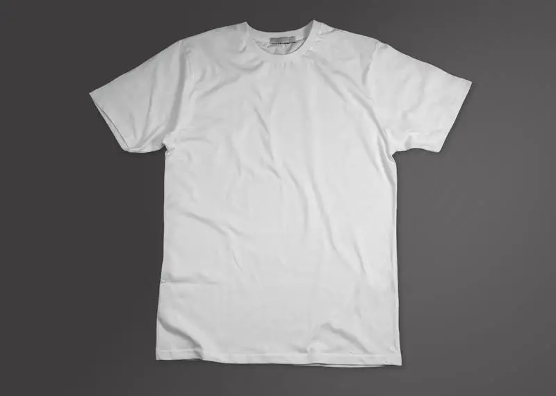 Isolated Opened White T-Shirt
