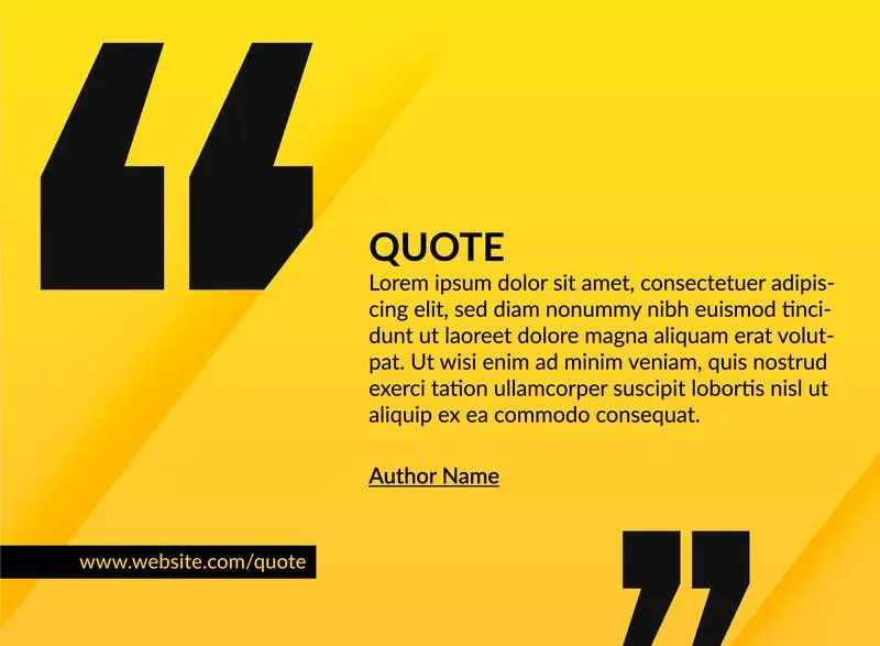 Yellow Banner with Cutout Panel for Quote