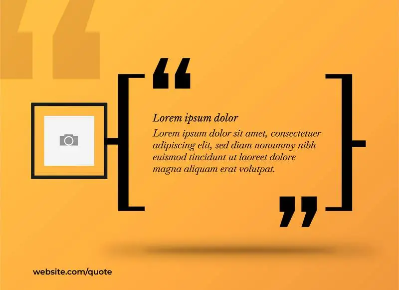 Yellow Banner for Quote with Photo