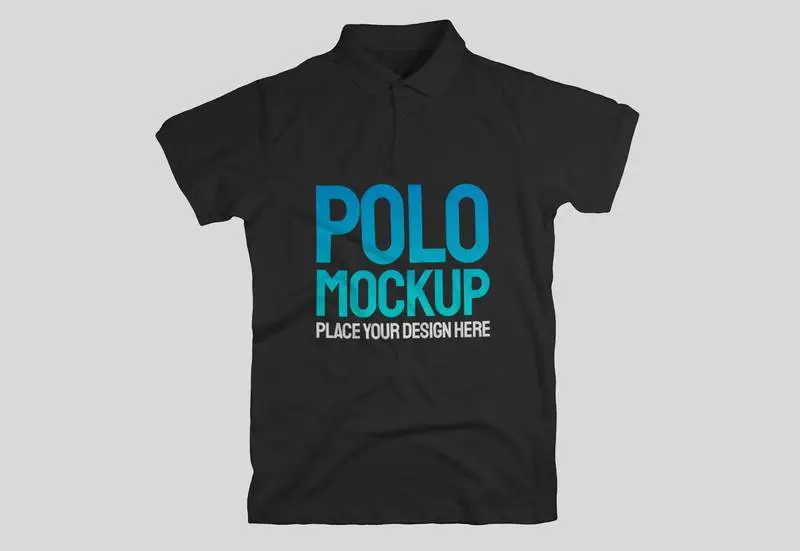 Black Polo Shirt Mockup