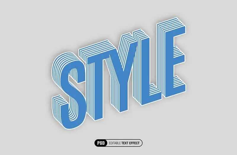 Two-Color Flat Text Effect