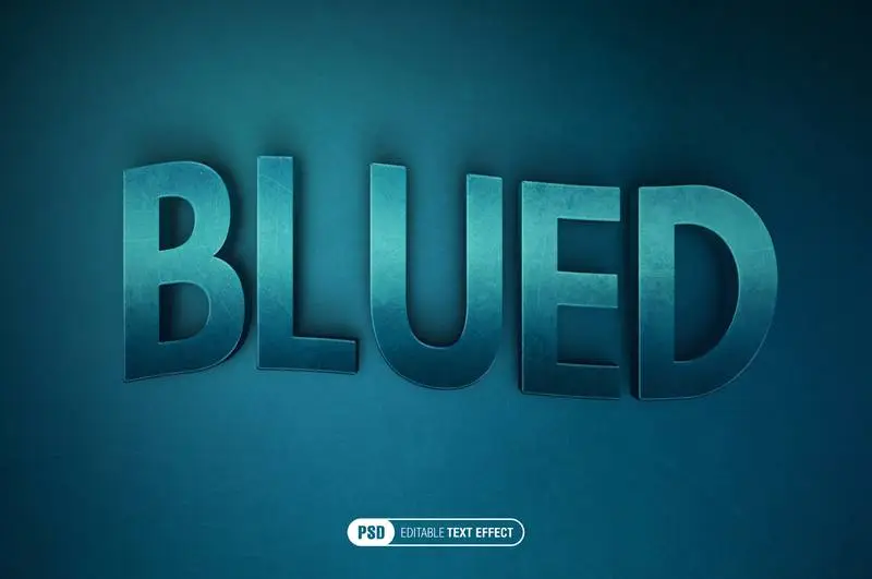 Blue Gradient Texture Text Effect