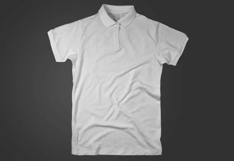 Blank Extended Polo Shirt on Dark Background