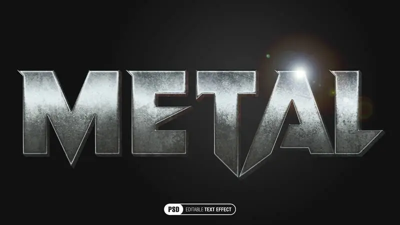 Grunge Metallic Text Effect