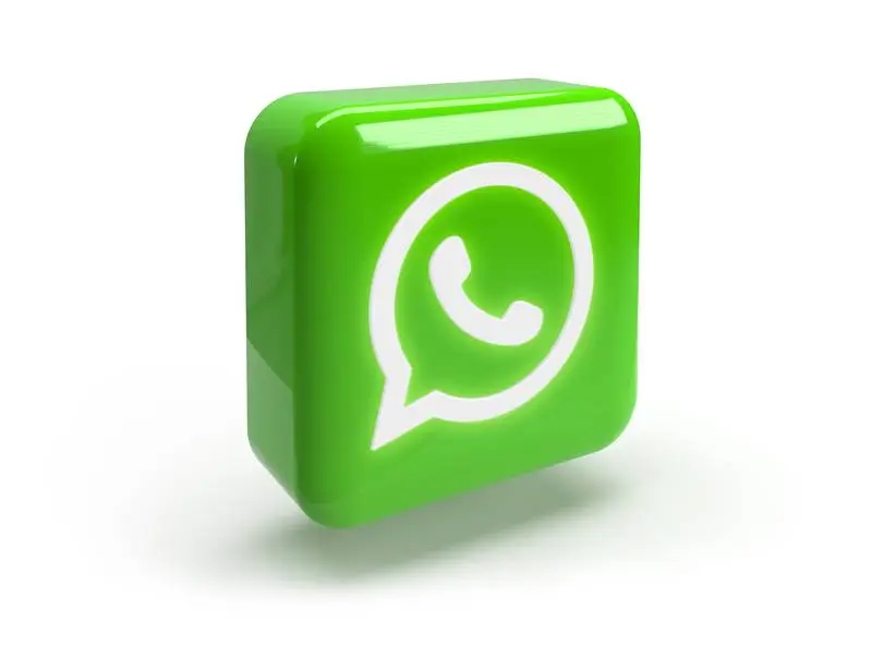 Rounded Square with Glossy WhatsApp Logo