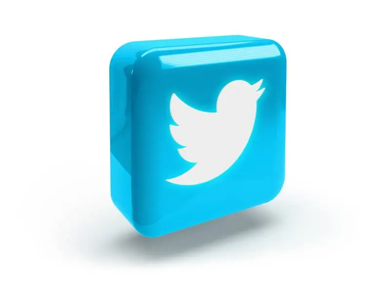 Rounded Square with Glossy Twitter Logo