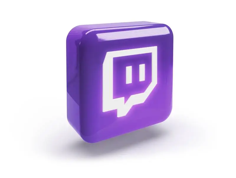 Rounded Square with Glossy Twitch Logo
