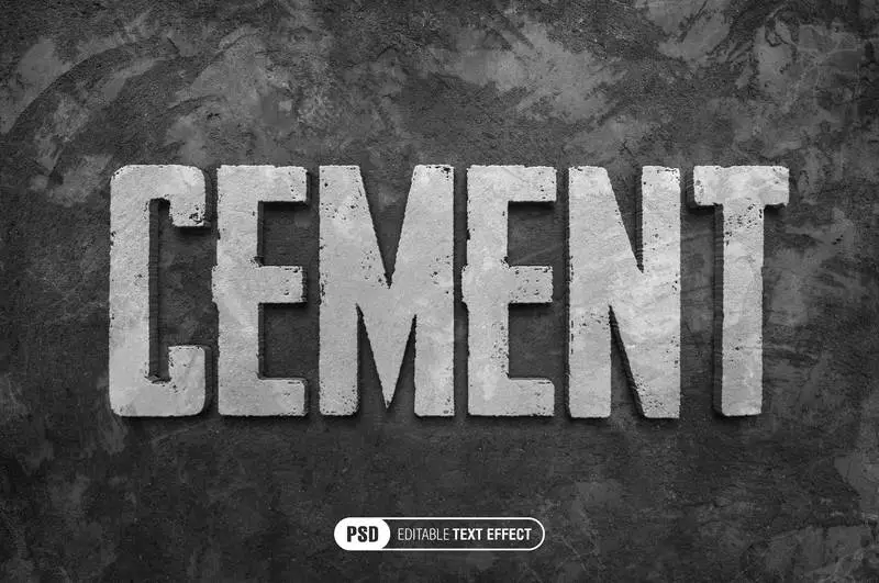Cement Text Effect