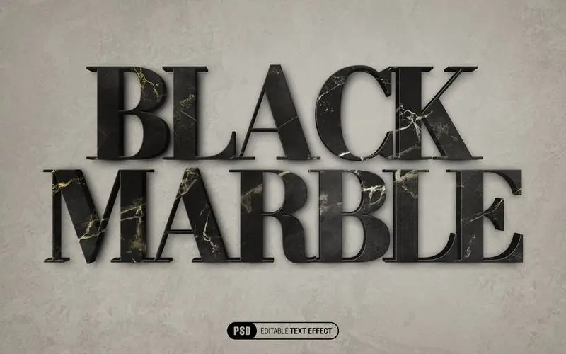 Golden Marble Text Effect