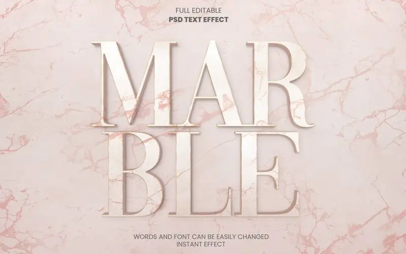 Rose Marble Text Effect