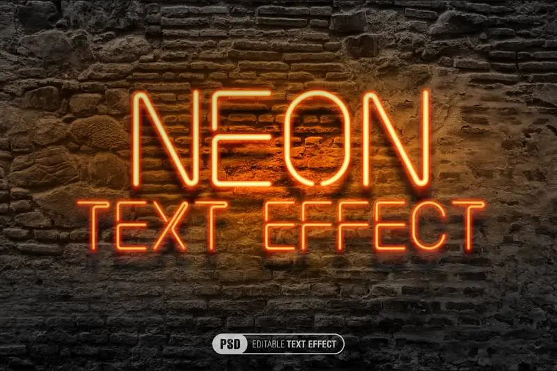 Editable Neon Text Effect