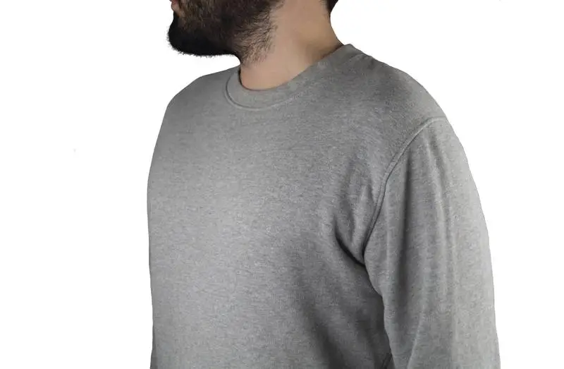 Model with Grey Sweater