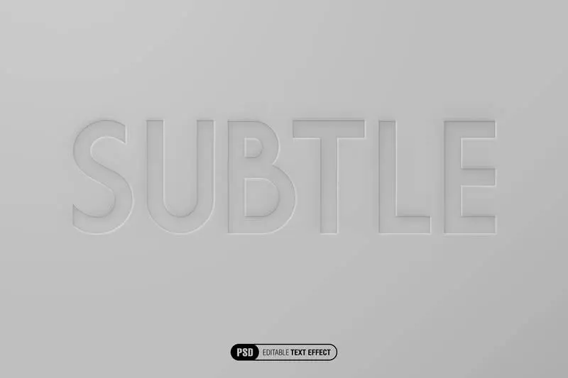 Neumorphic Over Grey Surface Text Effect