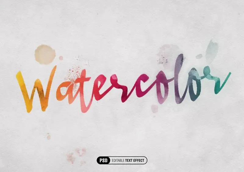 Colorful Watercolor Text Effect